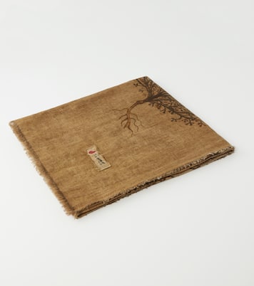 Couverture Firmamento en lin à fleurs | The House of Lyria