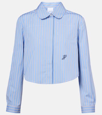 Bengal stripe cropped poplin shirt | Patou