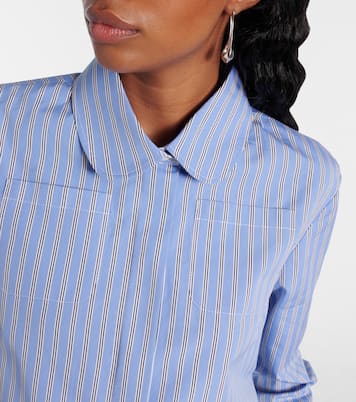 Bengal stripe cropped poplin shirt | Patou
