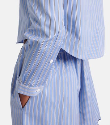 Bengal stripe cropped poplin shirt | Patou