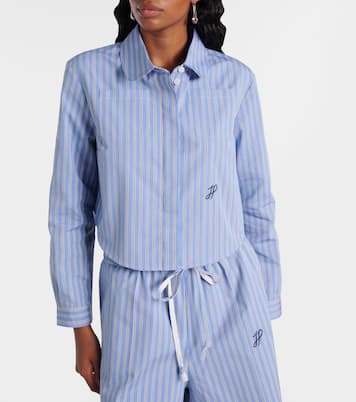 Bengal stripe cropped poplin shirt | Patou