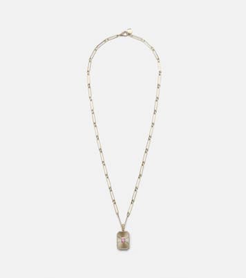 Radiant Deco 18kt 골드 사파이어 다이아몬드 펜던트 네크리스  | Shay Jewelry