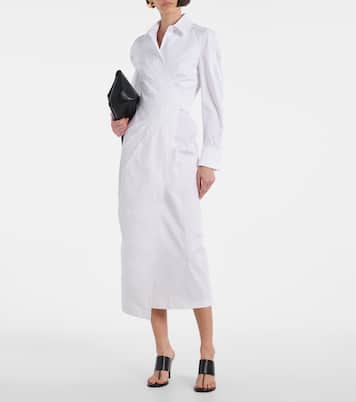 Abito a portafoglio in twill di misto cotone | Max Mara