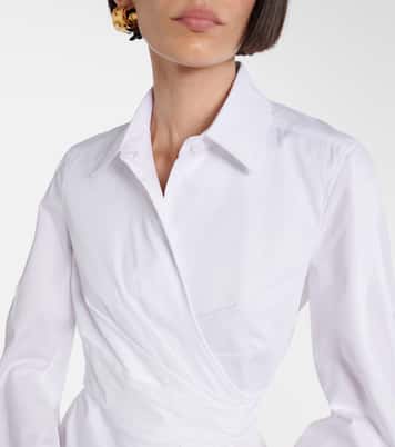 Abito a portafoglio in twill di misto cotone | Max Mara
