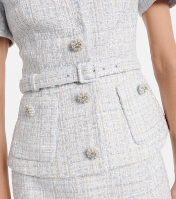 Abito midi Peplum in bouclé | Self-Portrait
