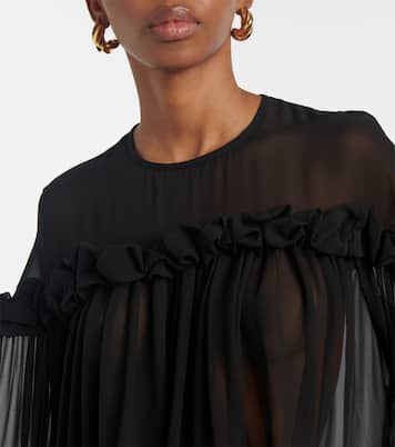 Peggy ruffled silk georgette blouse | Ulla Johnson