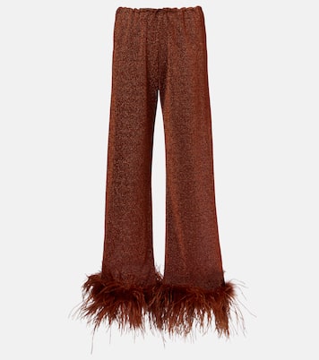 Pantaloni Lumière Plumage con piume | Oséree