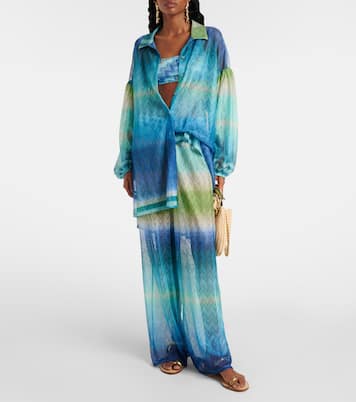 Oversize-Hemd aus Häkelstrick | Missoni