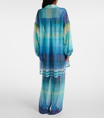 Oversize-Hemd aus Häkelstrick | Missoni