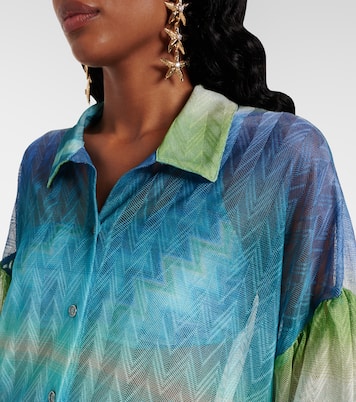 Oversize-Hemd aus Häkelstrick | Missoni