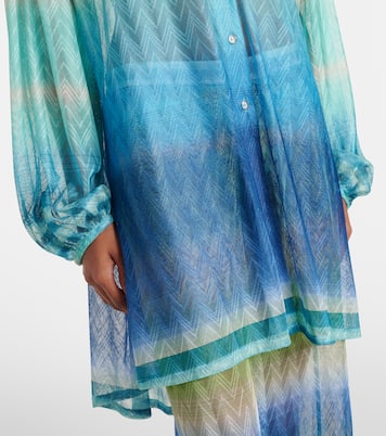 Oversize-Hemd aus Häkelstrick | Missoni