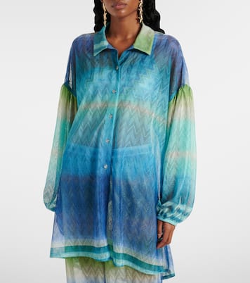 Oversize-Hemd aus Häkelstrick | Missoni