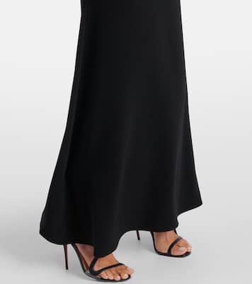 Abito lungo in crêpe di raso con scollo bardot | Roland Mouret