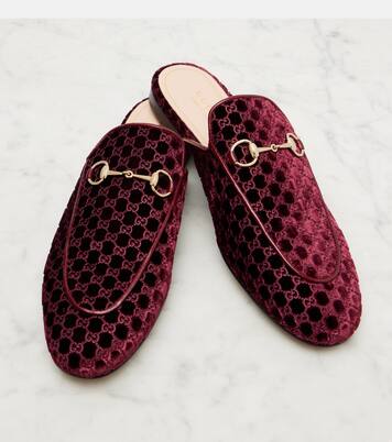 Princetown Horsebit velvet mules | Gucci