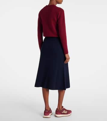 Jupe midi en laine et cachemire | Moncler