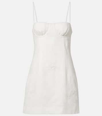 Besticktes Minikleid Alessandra aus Leinen | SIR