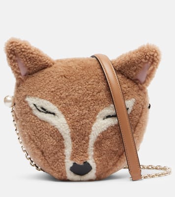Schultertasche Soft Fox Mini aus Shearling | Jimmy Choo
