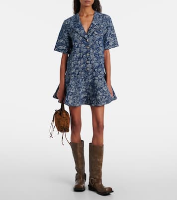 Peplum Tapestry minidress | Ganni