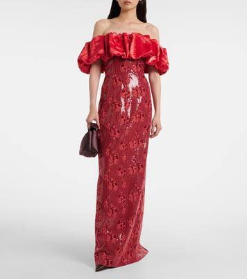 Off-Shoulder-Robe Rowan mit Pailletten | Markarian