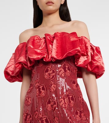 Off-Shoulder-Robe Rowan mit Pailletten | Markarian