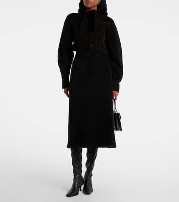 Shearling maxi skirt | Yves Salomon