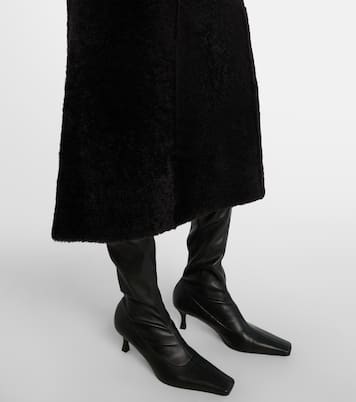 Shearling maxi skirt | Yves Salomon