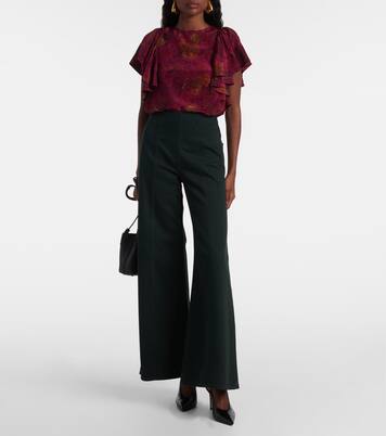 Bianca high-rise cotton wide-leg pants | Ulla Johnson
