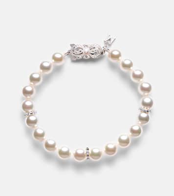 18kt gold bracelet with diamonds and pearls | Mikimoto