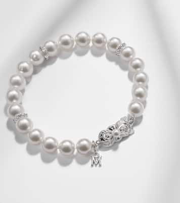 18kt gold bracelet with diamonds and pearls | Mikimoto
