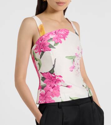 Isadora printed linem-blend top | Leo Lin