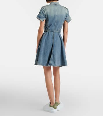 Belted denim shirt dress | McQueen