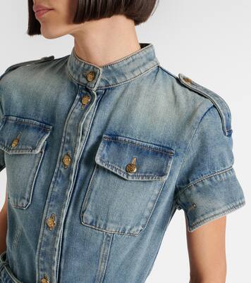 Belted denim shirt dress | McQueen