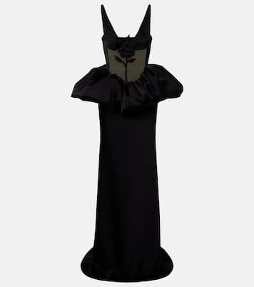 Embroidered peplum gown | David Koma