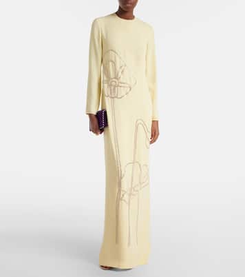 Vestido de fiesta Zarie de crepé adornado  | Costarellos