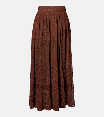 Awaken lamé lace midi skirt | Zimmermann