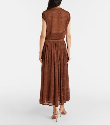 Awaken lamé lace midi skirt | Zimmermann