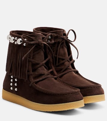 Bottines en daim Nellcôte à clous | Valentino Garavani