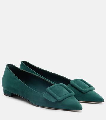 Maysale suede ballet flats | Manolo Blahnik