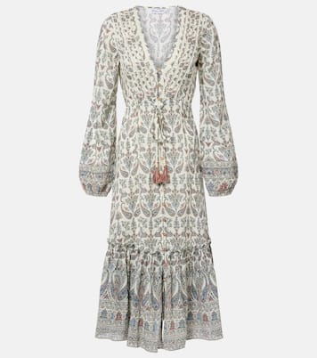 Vani paisley ruffled midi dress | Veronica Beard