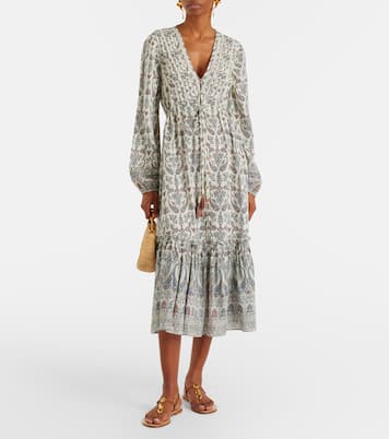 Vani paisley ruffled midi dress | Veronica Beard