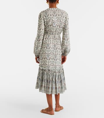 Vani paisley ruffled midi dress | Veronica Beard