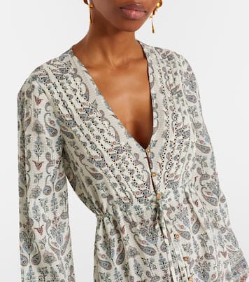 Vani paisley ruffled midi dress | Veronica Beard