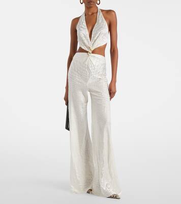 Embellished halterneck jumpsuit | Roberto Cavalli
