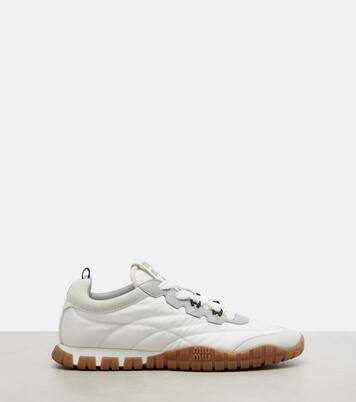 Tyre suede-trimmed sneakers | Miu Miu