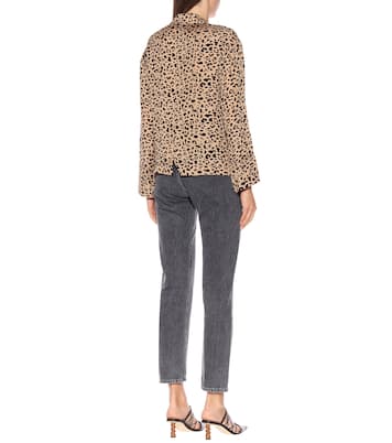 Bedruckte Bluse Moxie aus Crêpe | Baum und Pferdgarten
