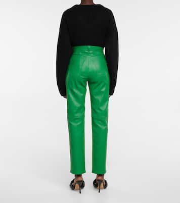 Terry high-rise leather pants | Stouls