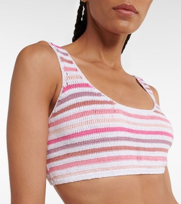 Striped crochet crop top | Anna Kosturova