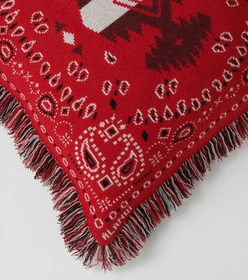 Bandana jacquard wool-blend cushion | Alanui