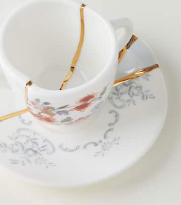 Kintsugi espresso cup and saucer set by Marcantonio Raimondi Malerba | Seletti