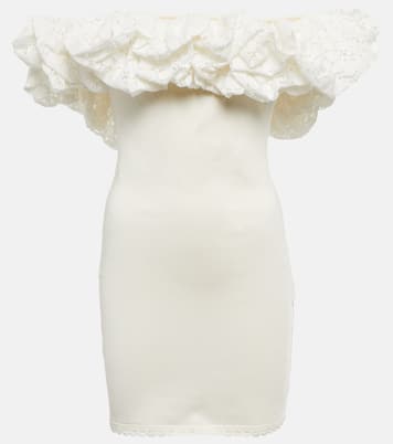 Off-shoulder ruffle-trimmed minidress | Alexandre Vauthier